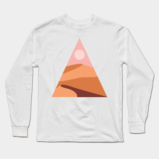 Desert dunes and sun Long Sleeve T-Shirt by AnnArtshock